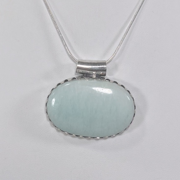Jewelry - Hemimorphite Oval 925 Gemstone Pendant